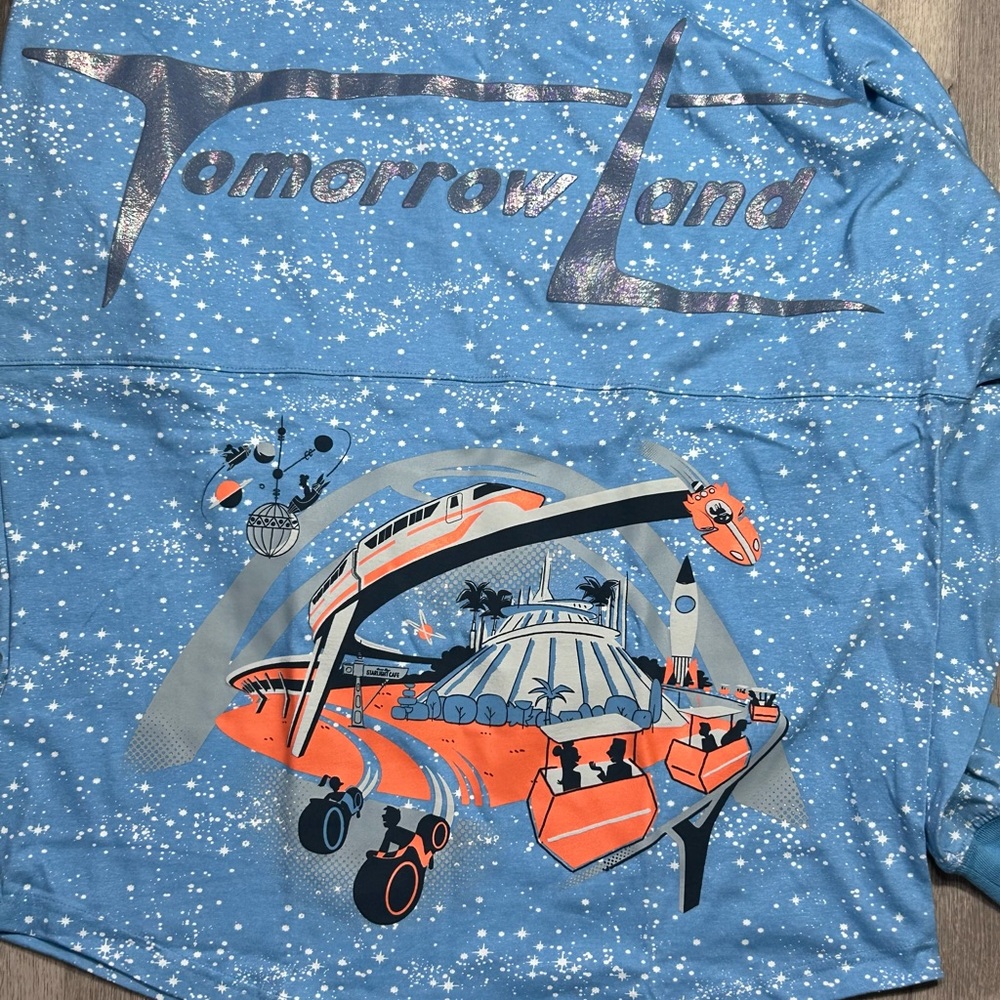 Disney parks Adult Spirit Jersey - Retro Magic Kingdom Tomorrowland size Large - Picture 5 of 5